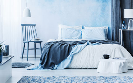 The blue bedroom